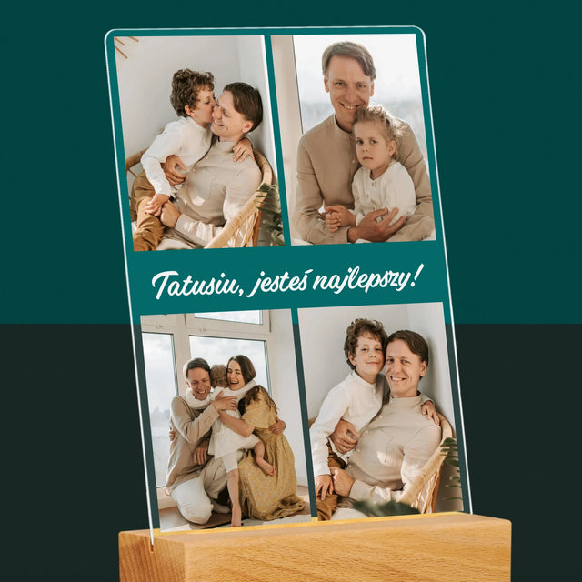Fotokolaż: Zdjęcia Dla Taty - Wydruk Na Szkle Akrylowym