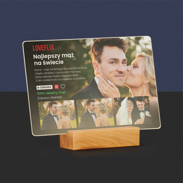 Fotokolaż: Plakat Netflix Dla Męża - Wydruk Na Szkle Akrylowym