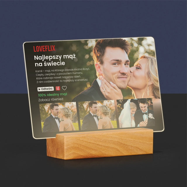 Fotokolaż: Plakat Netflix Dla Męża - Wydruk Na Szkle Akrylowym