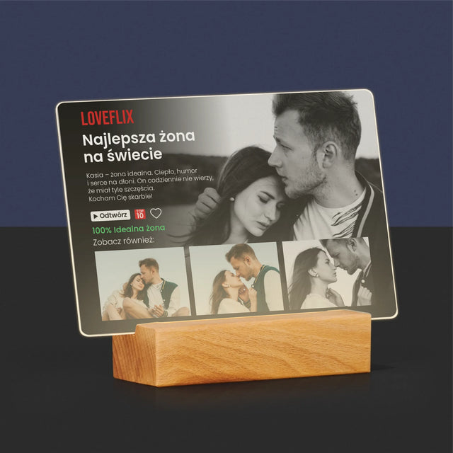 Fotokolaż: Plakat Netflix Dla Żony - Wydruk Na Szkle Akrylowym