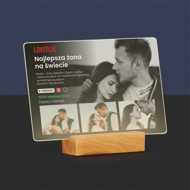 Fotokolaż: Plakat Netflix Dla Żony - Wydruk Na Szkle Akrylowym