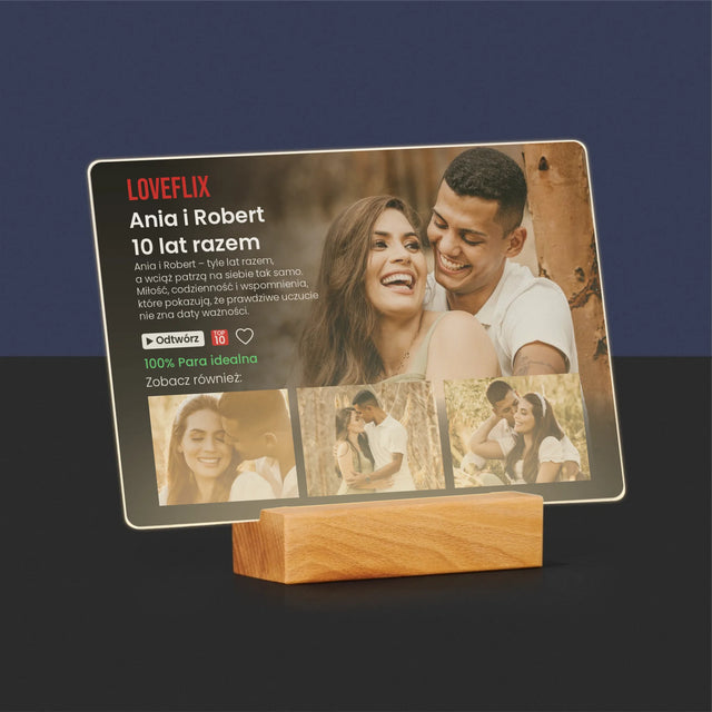 Fotokolaż: Plakat Netflix Film Rocznicowy - Wydruk Na Szkle Akrylowym