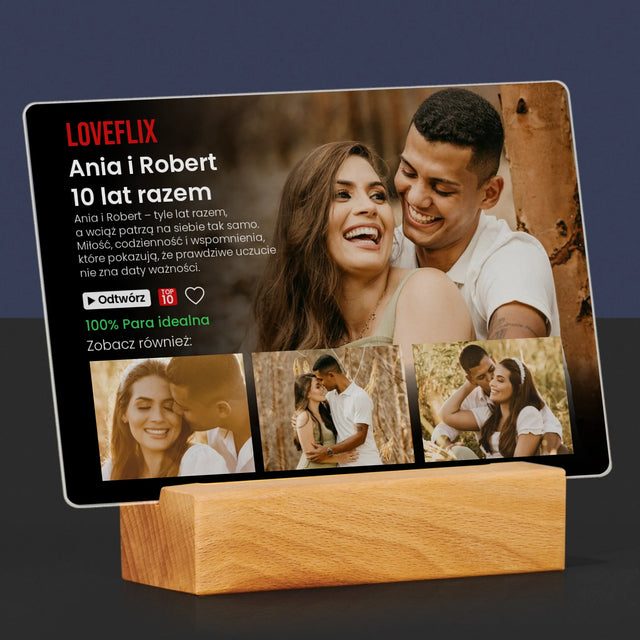 Fotokolaż: Plakat Netflix Film Rocznicowy - Wydruk Na Szkle Akrylowym