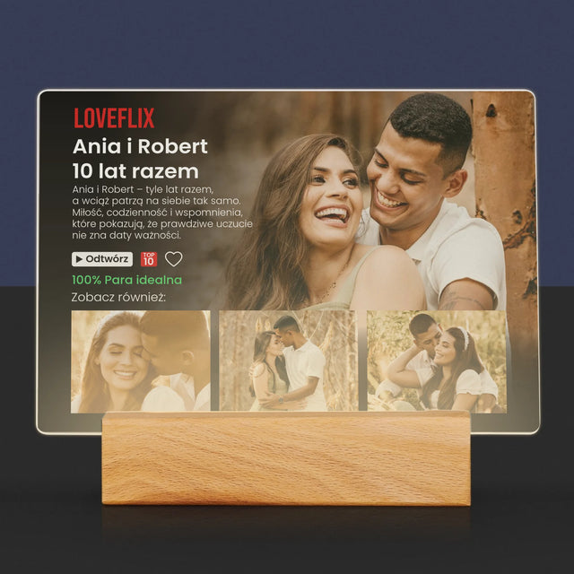 Fotokolaż: Plakat Netflix Film Rocznicowy - Wydruk Na Szkle Akrylowym