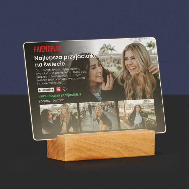 Fotokolaż: Plakat Netflix Dla Przyjaciółki - Wydruk Na Szkle Akrylowym