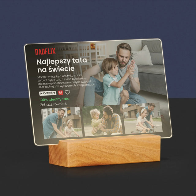 Fotokolaż: Plakat Netflix Dla Taty - Wydruk Na Szkle Akrylowym