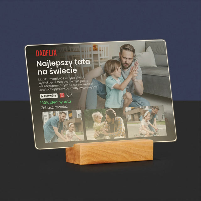 Fotokolaż: Plakat Netflix Dla Taty - Wydruk Na Szkle Akrylowym