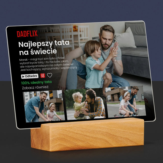 Fotokolaż: Plakat Netflix Dla Taty - Wydruk Na Szkle Akrylowym