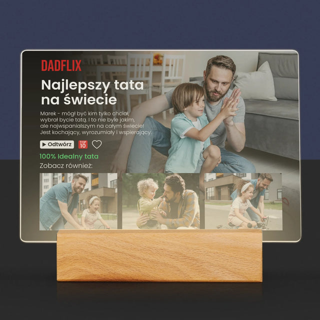 Fotokolaż: Plakat Netflix Dla Taty - Wydruk Na Szkle Akrylowym