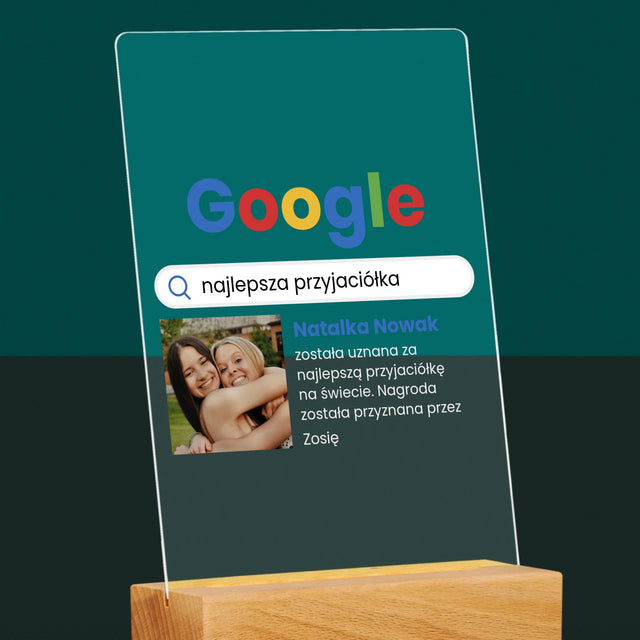 Zdjęcie I Podpis: Najlepsza Przyjaciółka Wynik Google - Wydruk Na Szkle Akrylowym