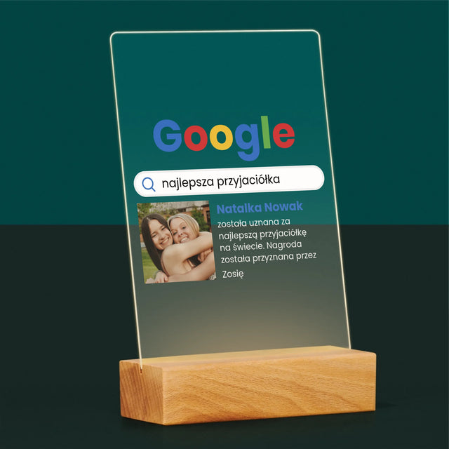 Zdjęcie I Podpis: Najlepsza Przyjaciółka Wynik Google - Wydruk Na Szkle Akrylowym