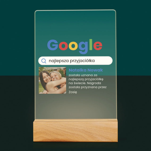 Zdjęcie I Podpis: Najlepsza Przyjaciółka Wynik Google - Wydruk Na Szkle Akrylowym