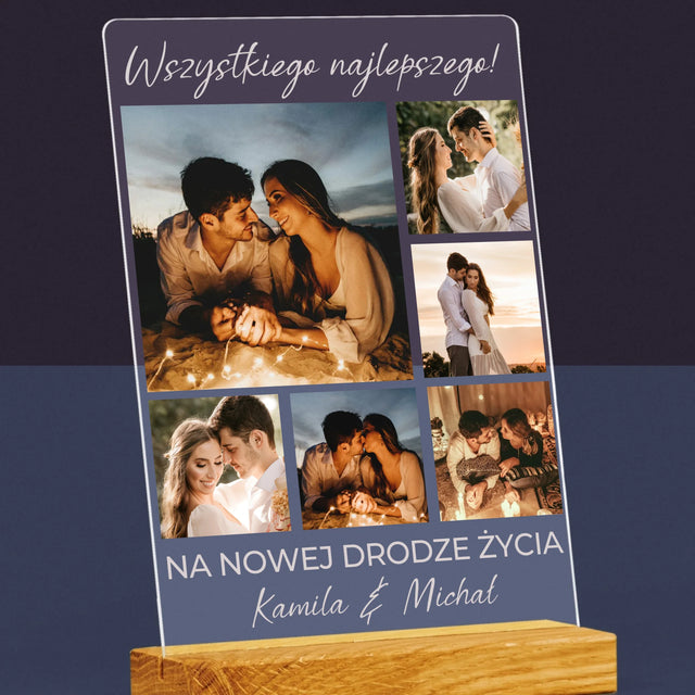 Fotokolaż: Ślubny - Wydruk Na Szkle Akrylowym
