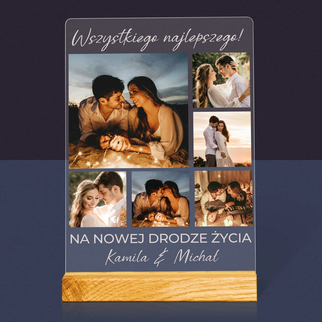 Fotokolaż: Ślubny - Wydruk Na Szkle Akrylowym
