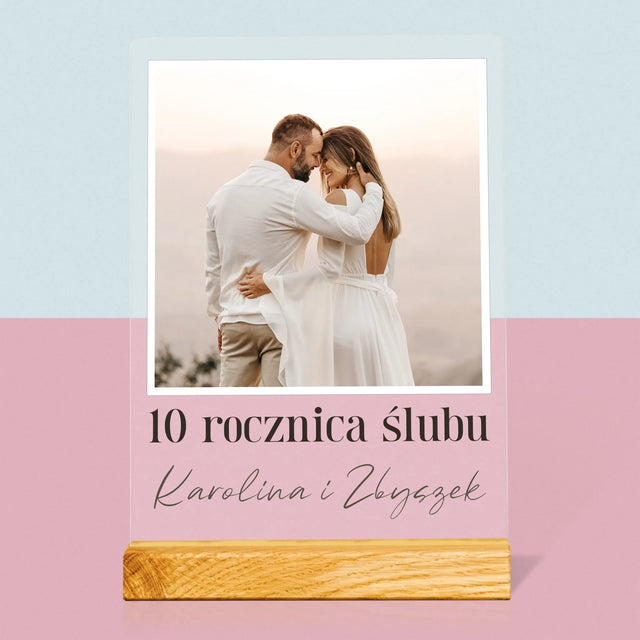 Zdjęcie I Podpis: Na Rocznicę - Wydruk Na Szkle Akrylowym