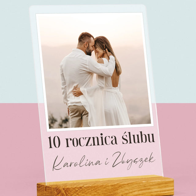 Zdjęcie I Podpis: Na Rocznicę - Wydruk Na Szkle Akrylowym