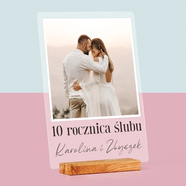 Zdjęcie I Podpis: Na Rocznicę - Wydruk Na Szkle Akrylowym