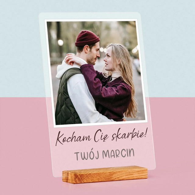 Zdjęcie I Podpis: Dla Dziewczyny - Wydruk Na Szkle Akrylowym