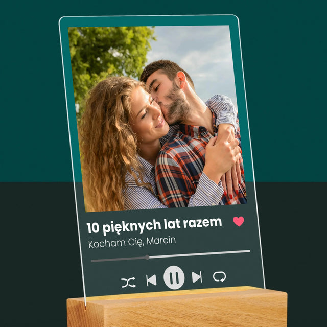 Zdjęcie I Podpis: Spotify Na Rocznicę - Wydruk Na Szkle Akrylowym
