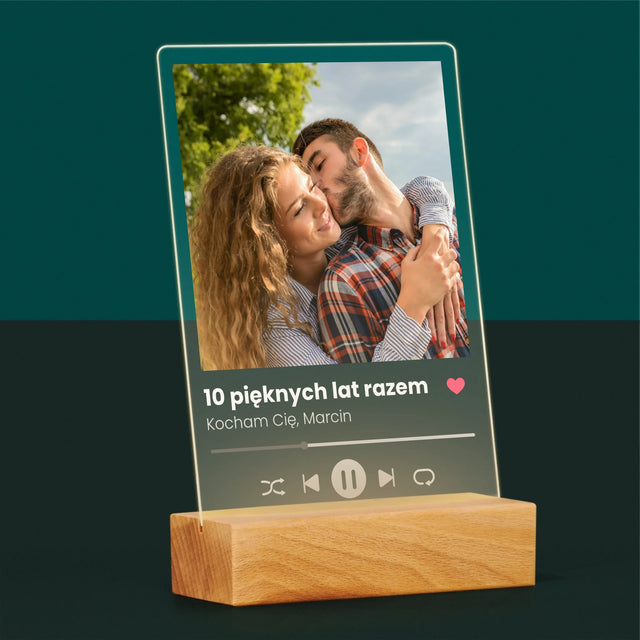Zdjęcie I Podpis: Spotify Na Rocznicę - Wydruk Na Szkle Akrylowym