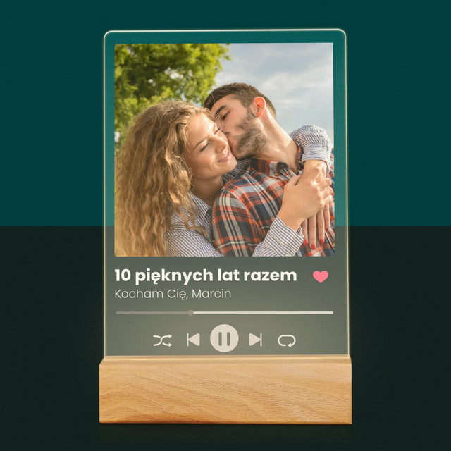 Zdjęcie I Podpis: Spotify Na Rocznicę - Wydruk Na Szkle Akrylowym