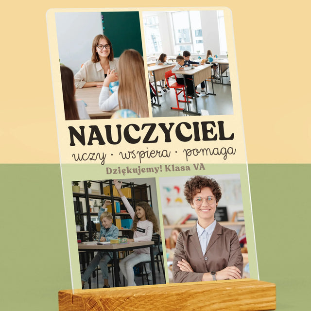 Fotokolaż: Wspaniały Nauczyciel - Wydruk Na Szkle Akrylowym