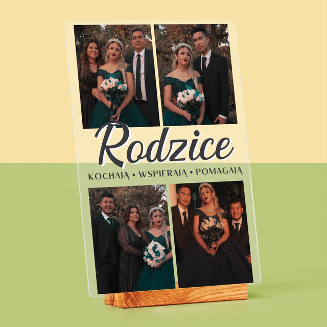 Fotokolaż: Kochani Rodzice - Wydruk Na Szkle Akrylowym