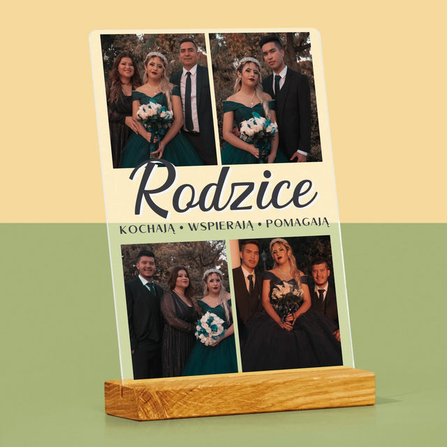 Fotokolaż: Kochani Rodzice - Wydruk Na Szkle Akrylowym