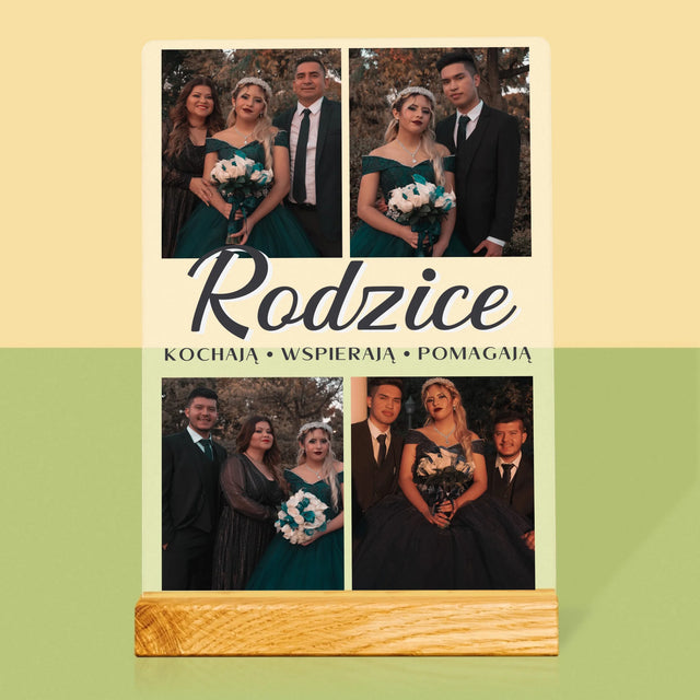 Fotokolaż: Kochani Rodzice - Wydruk Na Szkle Akrylowym