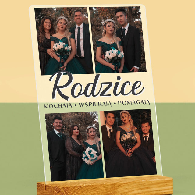 Fotokolaż: Kochani Rodzice - Wydruk Na Szkle Akrylowym