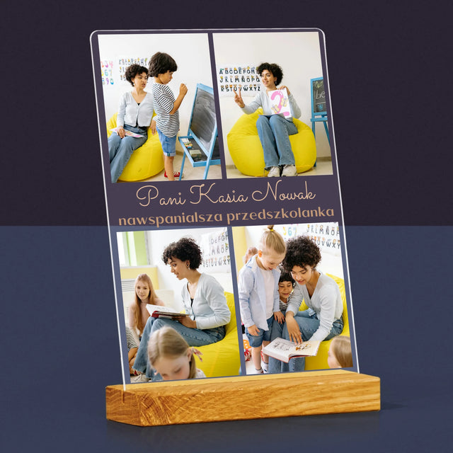 Fotokolaż: Zdjęcia Dla Najlepszej Przedszkolanki - Wydruk Na Szkle Akrylowym