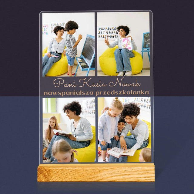 Fotokolaż: Zdjęcia Dla Najlepszej Przedszkolanki - Wydruk Na Szkle Akrylowym