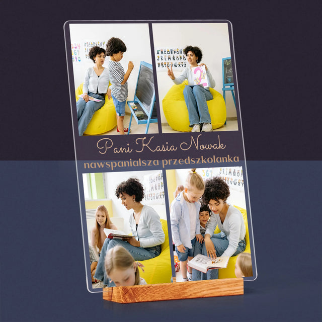 Fotokolaż: Zdjęcia Dla Najlepszej Przedszkolanki - Wydruk Na Szkle Akrylowym