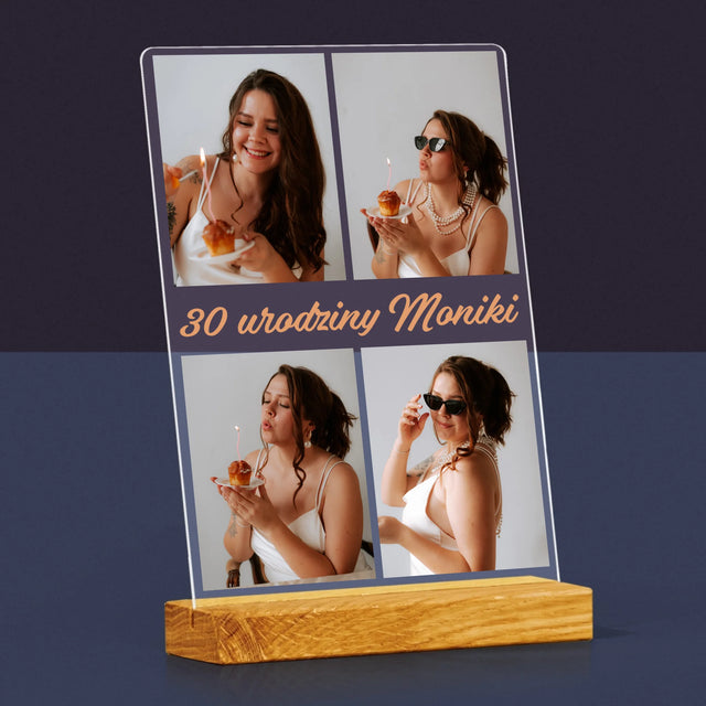 Fotokolaż: Zdjęcia Urodzinowe Życzenia - Wydruk Na Szkle Akrylowym
