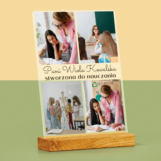 Fotokolaż: Zdjęcia Dla Najlepszego Nauczyciela - Wydruk Na Szkle Akrylowym