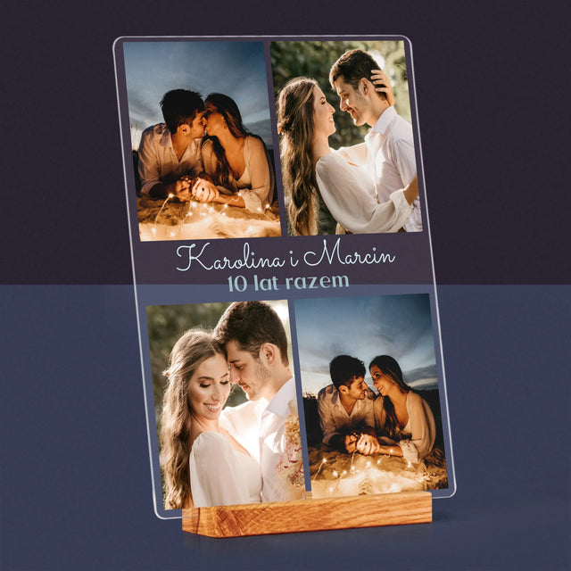 Fotokolaż: Zdjęcia Na Rocznicę - Wydruk Na Szkle Akrylowym
