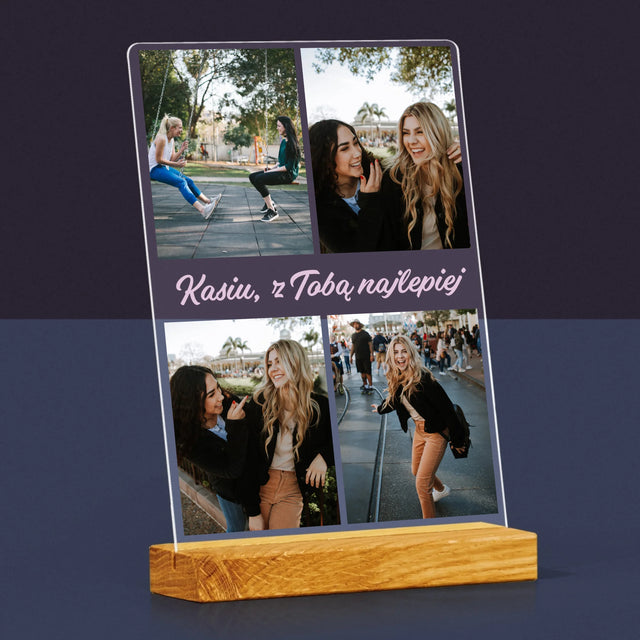 Fotokolaż: Zdjęcia Dla Przyjaciółki - Wydruk Na Szkle Akrylowym