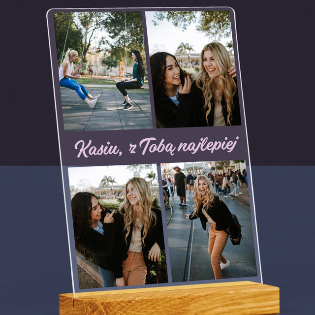 Fotokolaż: Zdjęcia Dla Przyjaciółki - Wydruk Na Szkle Akrylowym