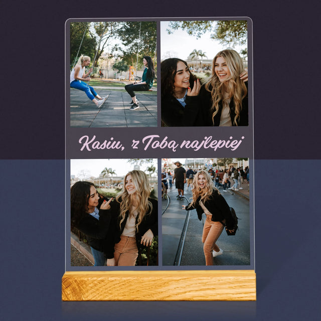 Fotokolaż: Zdjęcia Dla Przyjaciółki - Wydruk Na Szkle Akrylowym