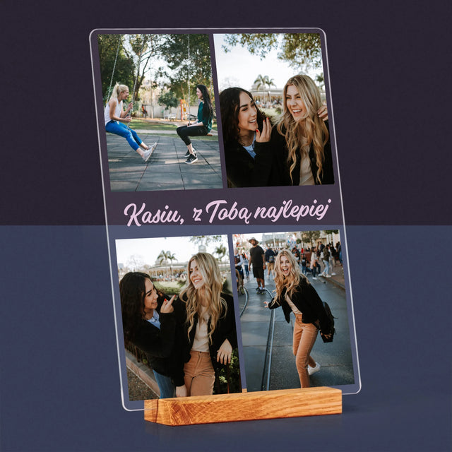 Fotokolaż: Zdjęcia Dla Przyjaciółki - Wydruk Na Szkle Akrylowym