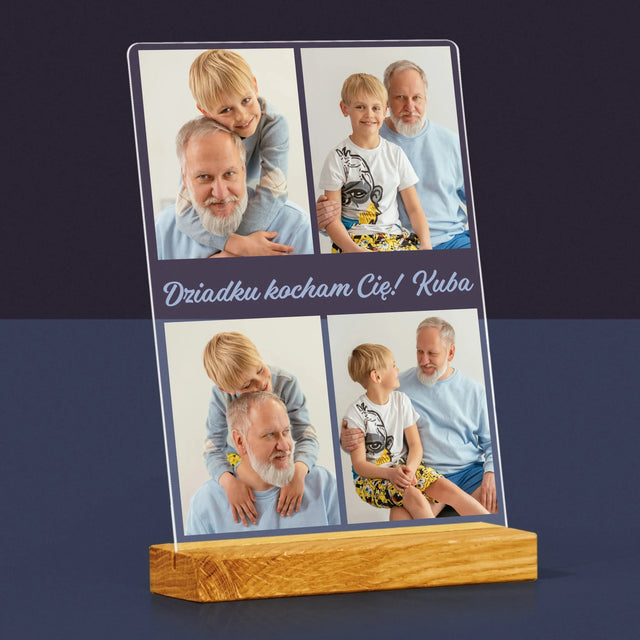 Fotokolaż: Zdjęcia Dla Dziadka - Wydruk Na Szkle Akrylowym
