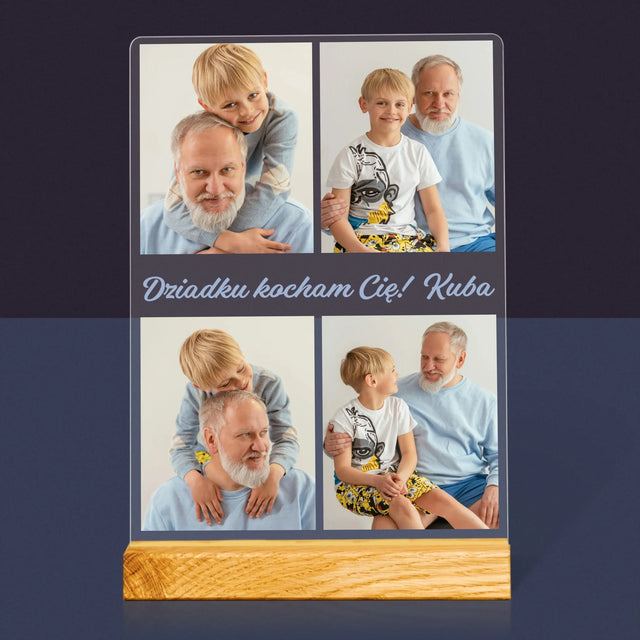 Fotokolaż: Zdjęcia Dla Dziadka - Wydruk Na Szkle Akrylowym