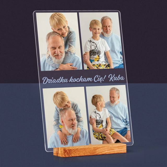 Fotokolaż: Zdjęcia Dla Dziadka - Wydruk Na Szkle Akrylowym