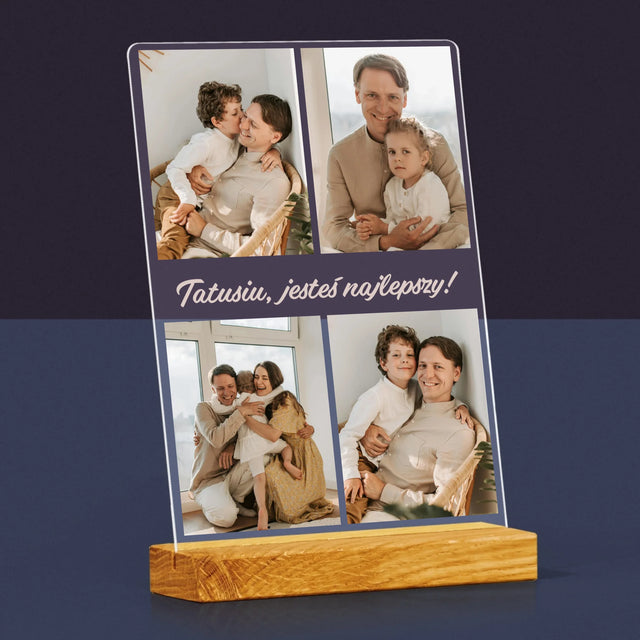 Fotokolaż: Zdjęcia Dla Taty - Wydruk Na Szkle Akrylowym