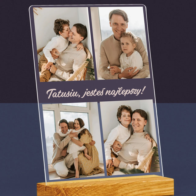 Fotokolaż: Zdjęcia Dla Taty - Wydruk Na Szkle Akrylowym