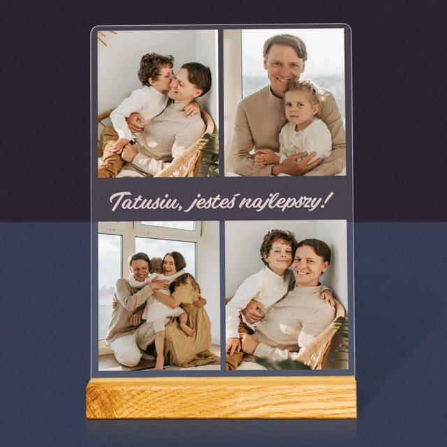 Fotokolaż: Zdjęcia Dla Taty - Wydruk Na Szkle Akrylowym