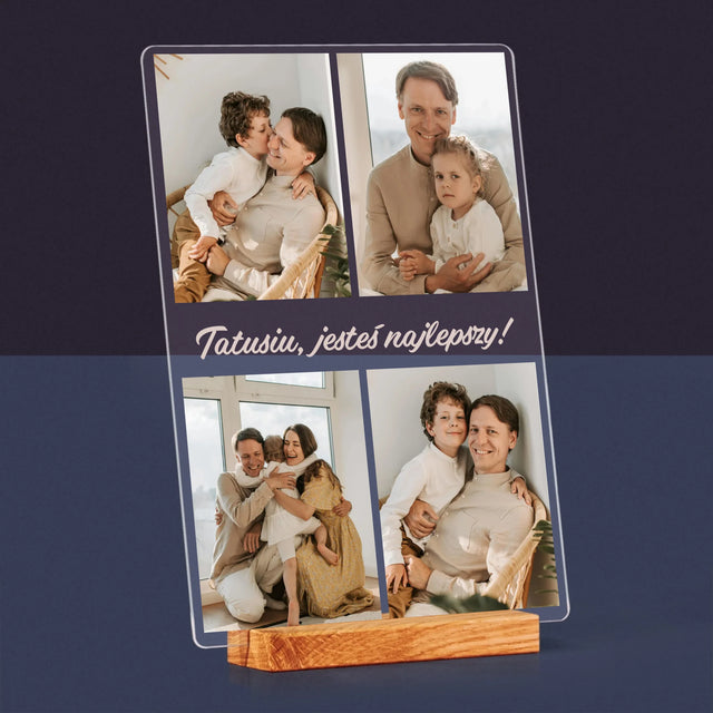 Fotokolaż: Zdjęcia Dla Taty - Wydruk Na Szkle Akrylowym