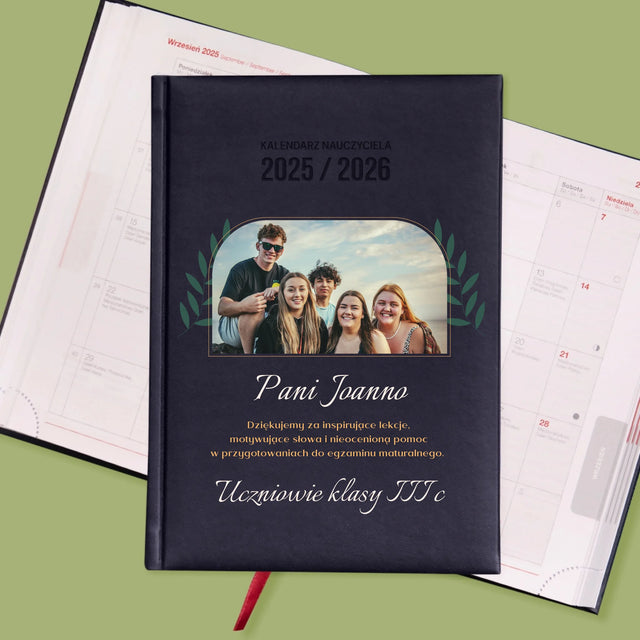 Zdjęcie i Podpis: Nauczyciel dziękujemy - Personalizowany Kalendarz Nauczyciela