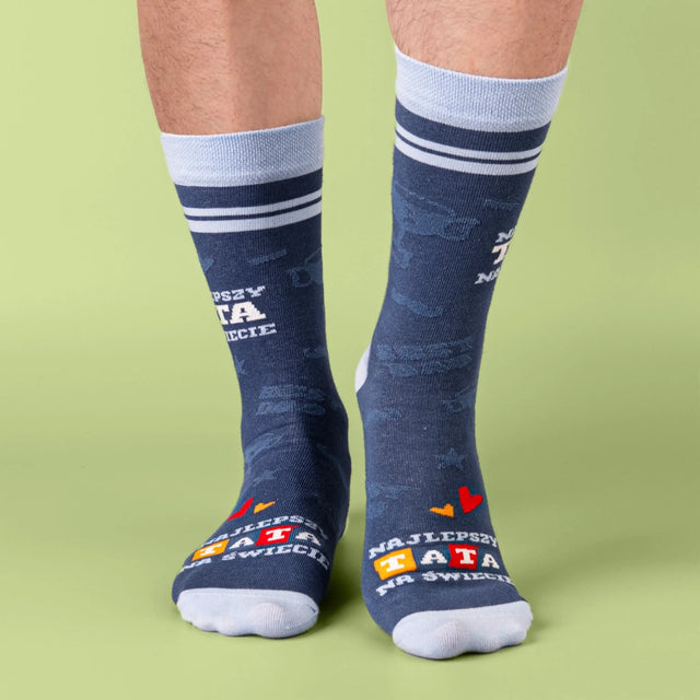 Fotokolaż: Pysznej Kawusi Tata - Skarpetki w Kubku Dla Taty