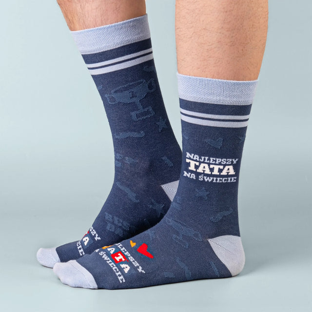 Zdjęcie i Podpis: Tata Krzyżówka - Skarpetki w Kubku Dla Taty